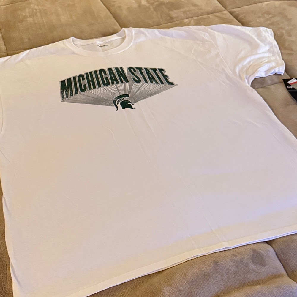 Michigan State White Graphic Tee